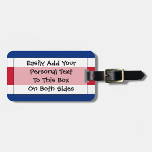 Flag of Costa Rica Easy ID Personal Luggage Tag