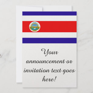 Flag of Costa Rica Invitation