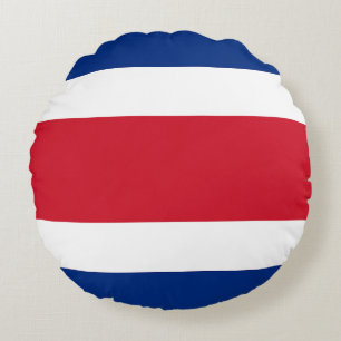 Flag of Costa Rica Round Cushion