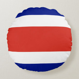 Flag of Costa Rica Round Cushion