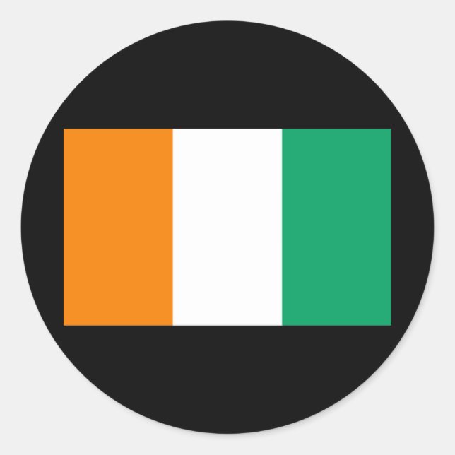 Flag of Cote D&Apos;Ivoire Classic Round Sticker (Front)