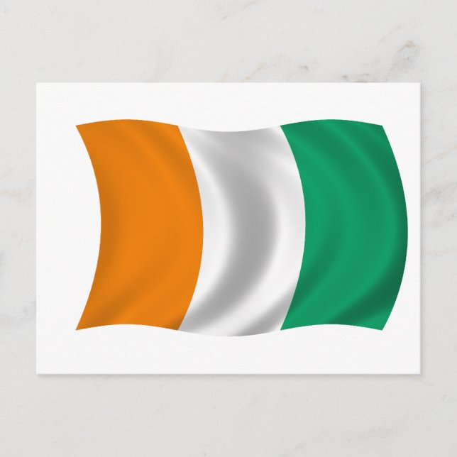 Flag of Cote d'Ivoire - Ivory Coast Postcard (Front)