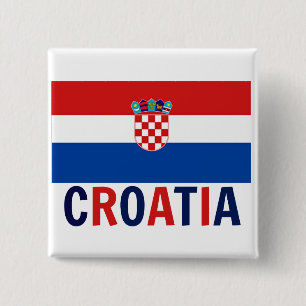 Flag of Croatia 15 Cm Square Badge