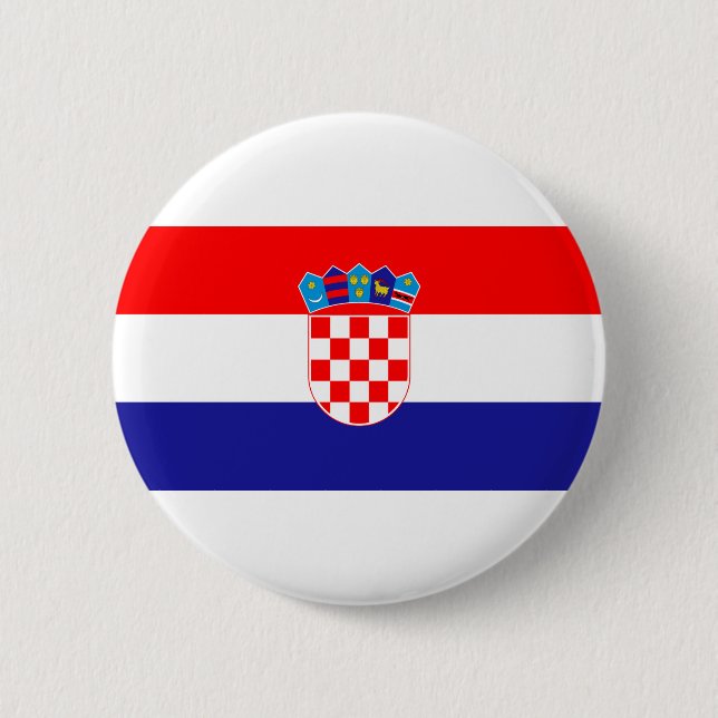 Flag of Croatia 6 Cm Round Badge (Front)