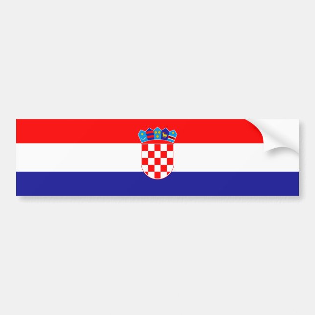Flag of Croatia Bumper Sticker (Front)