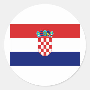 Flag of Croatia Classic Round Sticker
