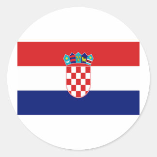Flag of Croatia Classic Round Sticker