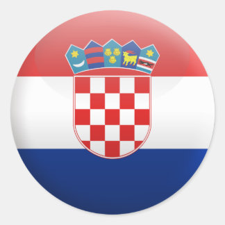 Flag of Croatia Classic Round Sticker