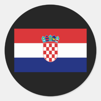 Flag of Croatia Classic Round Sticker