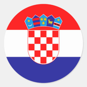 Flag of Croatia Classic Round Sticker