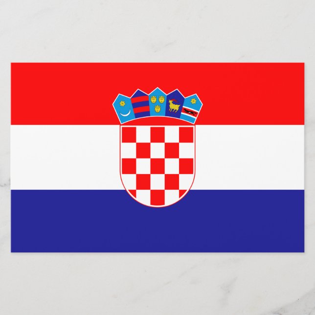 Flag of Croatia Stationery (Front)