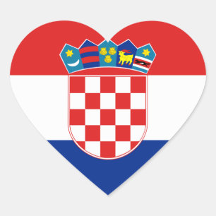Flag of Croatia Sticker (Heart)