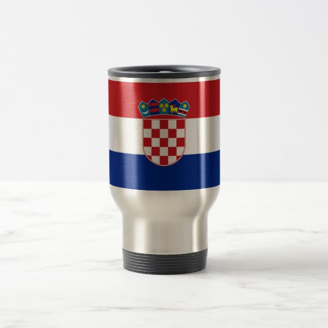 Flag of Croatia Travel Mug (Center)
