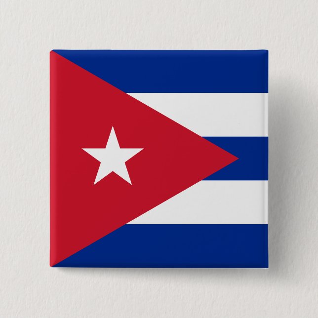 Flag of Cuba 15 Cm Square Badge (Front)