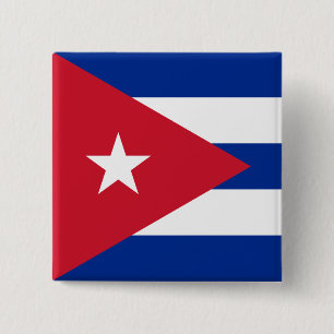 Flag of Cuba 15 Cm Square Badge