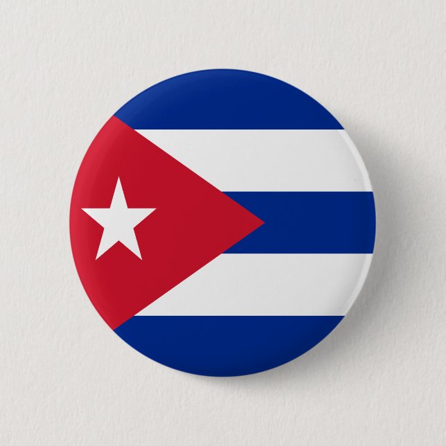 Flag of Cuba 6 Cm Round Badge (Front)