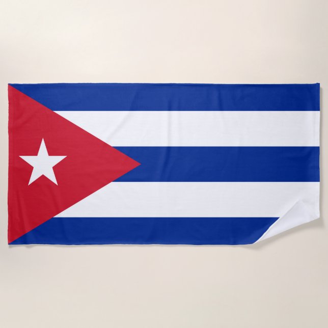 Flag of Cuba Beach Towel (Front)