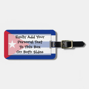 Flag of Cuba Easy ID Personal Luggage Tag