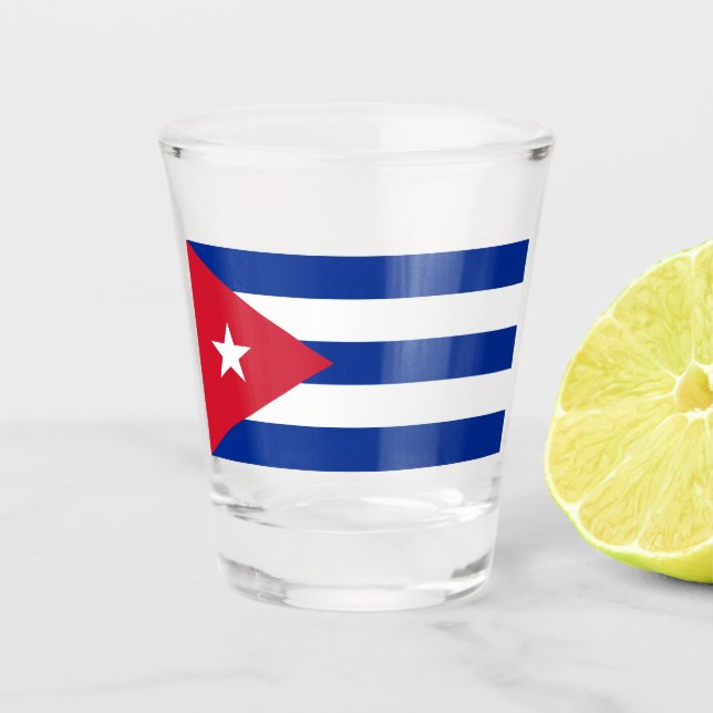 Flag of Cuba Shot Glass (Front)
