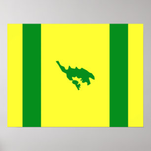 Flag of Culebra, Puerto Rico Poster