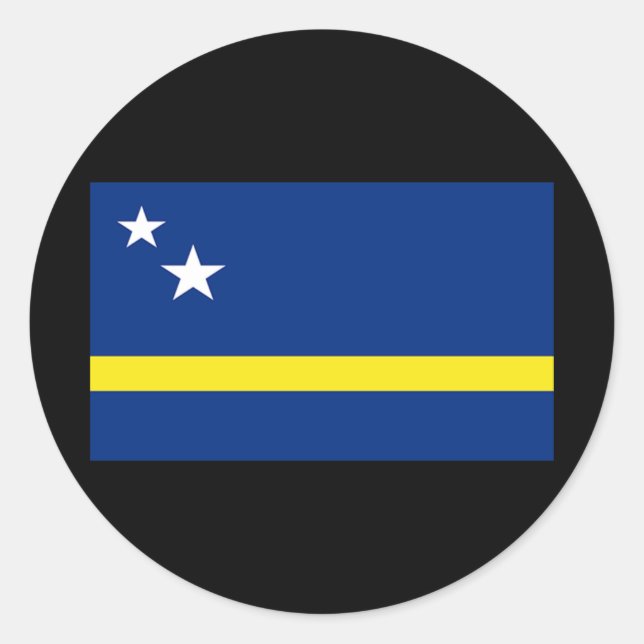 Flag of Curacao Classic Round Sticker (Front)