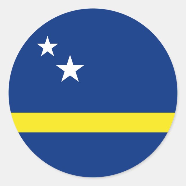 Flag of Curacao Classic Round Sticker (Front)