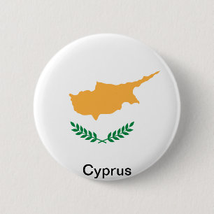 Flag of Cyprus 6 Cm Round Badge