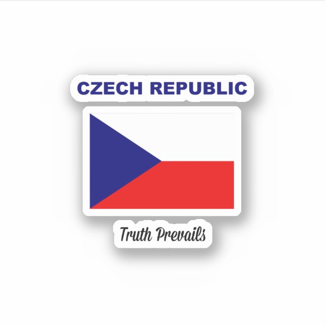 Flag of Czech Republic, labelled (Front)