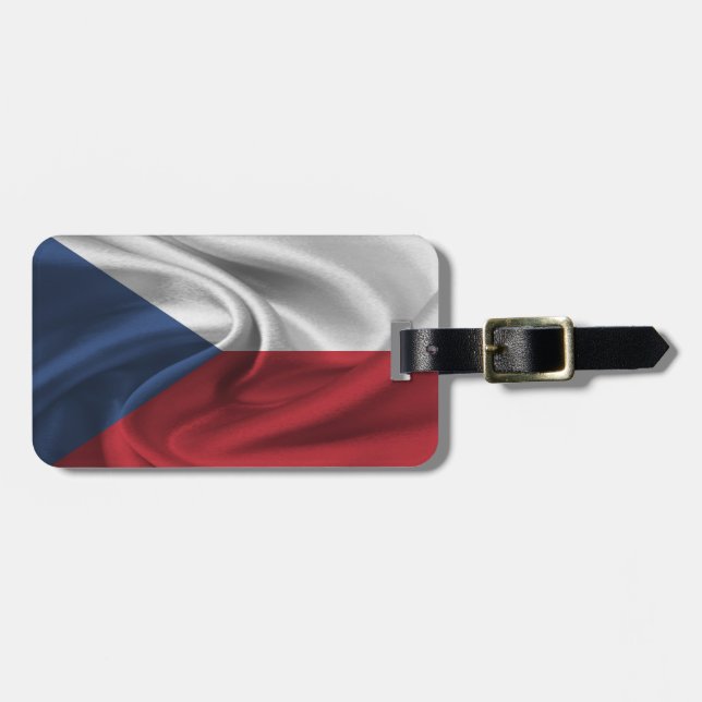 Flag Of Czech Republic Luggage Tag (Front Horizontal)