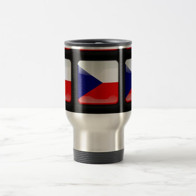Flag of Czech Republic Travel Mug (Center)