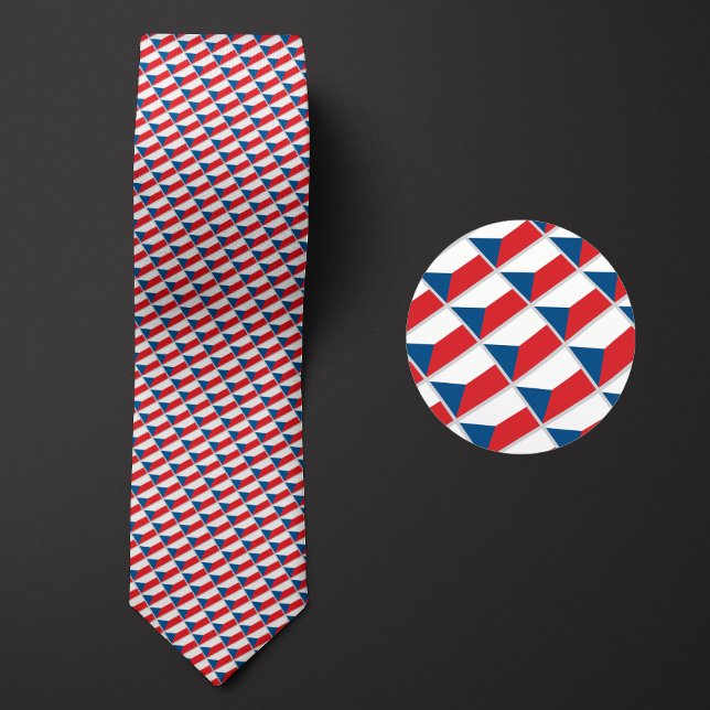 Flag of Czechia Pattern Tie (Creator Uploaded)