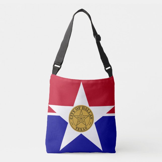 Flag of Dallas, Texas Crossbody Bag (Front)