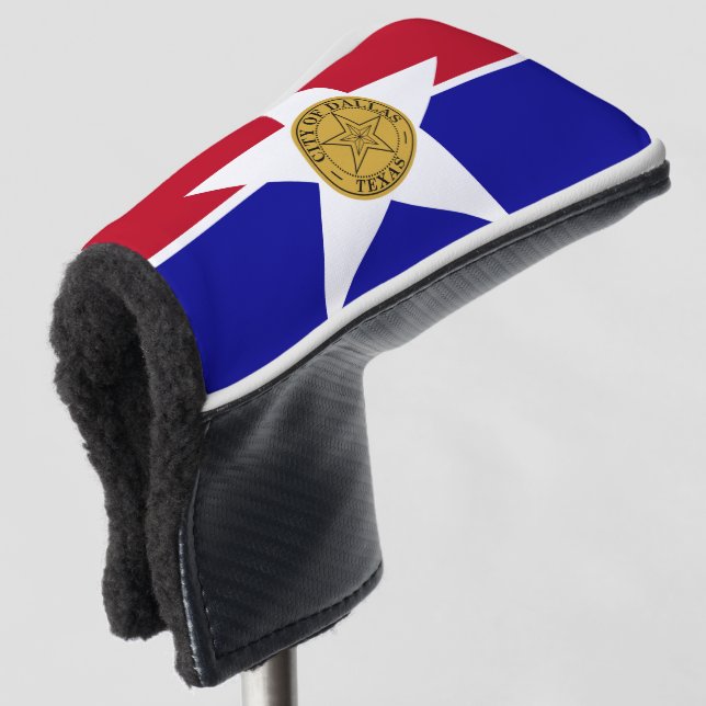Flag of Dallas, Texas Golf Head Cover (3/4 Front)