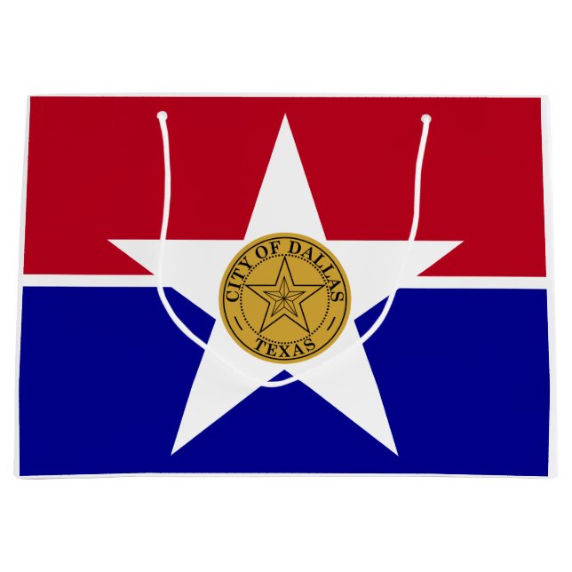 Flag of Dallas (Texas) Large Gift Bag (Front)