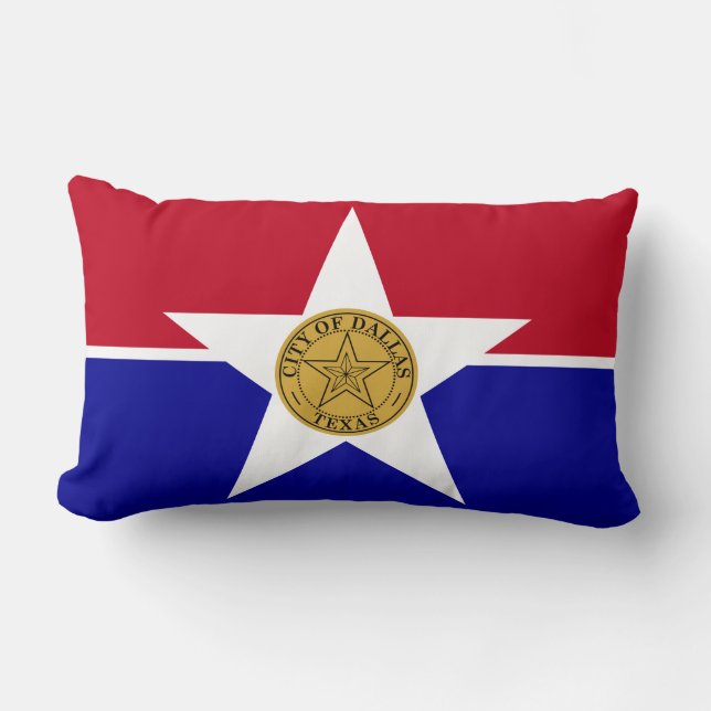 Flag of Dallas (Texas) Lumbar Cushion (Front)