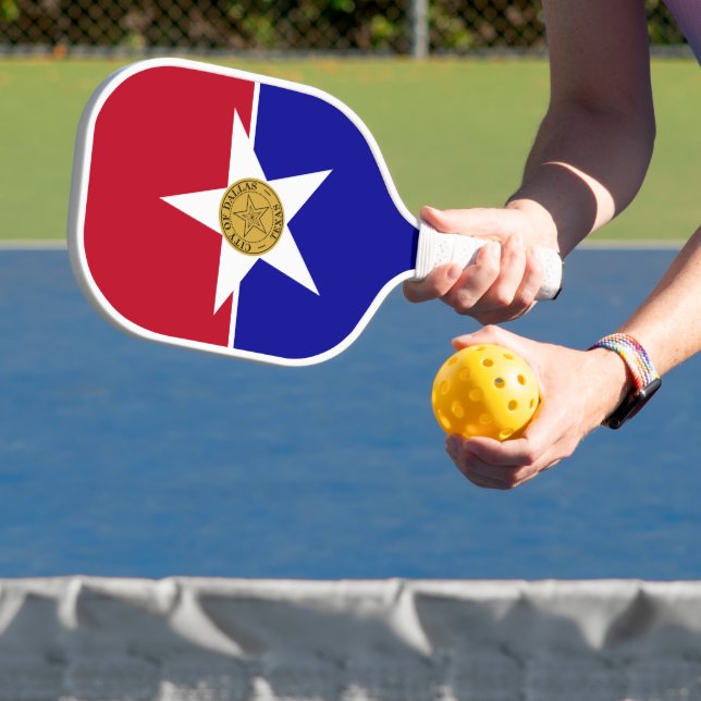 Flag of Dallas, Texas Pickleball Paddle (Insitu)