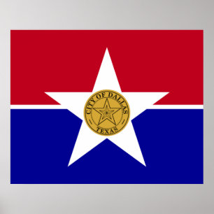 Flag of Dallas (Texas) Poster