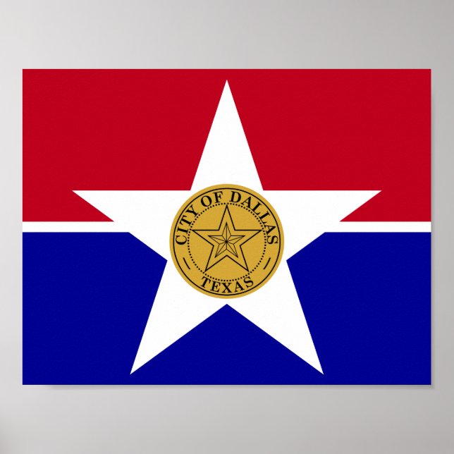 Flag of Dallas, Texas Poster (Front)