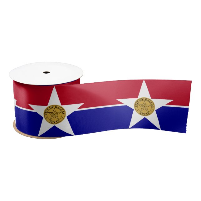 Flag of Dallas (Texas) Satin Ribbon (Spool)