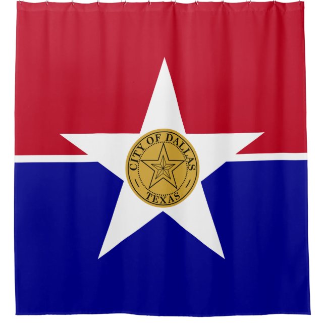 Flag of Dallas (Texas) Shower Curtain (Front)