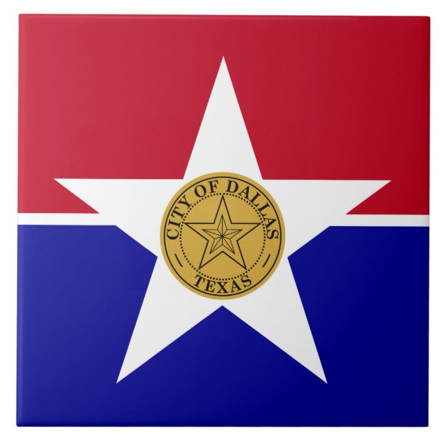 Flag of Dallas (Texas) Tile (Front)
