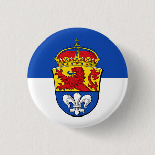 Flag of Darmstadt, Germany 3 Cm Round Badge