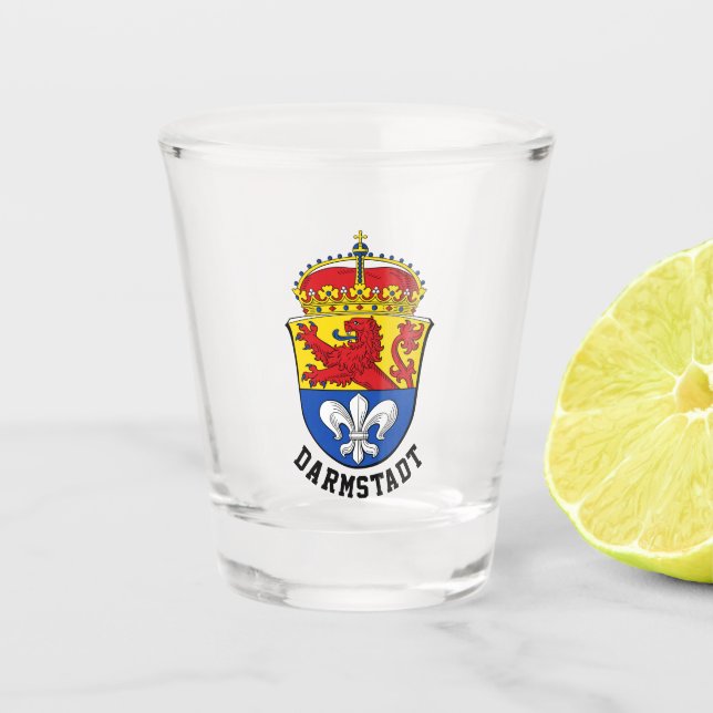 Flag of Darmstadt, Germany Shot Glass (Front)