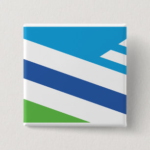 Flag of Dayton, Ohio 15 Cm Square Badge