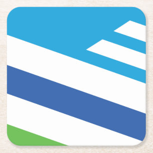 Flag of Dayton, Ohio Square Paper Coaster