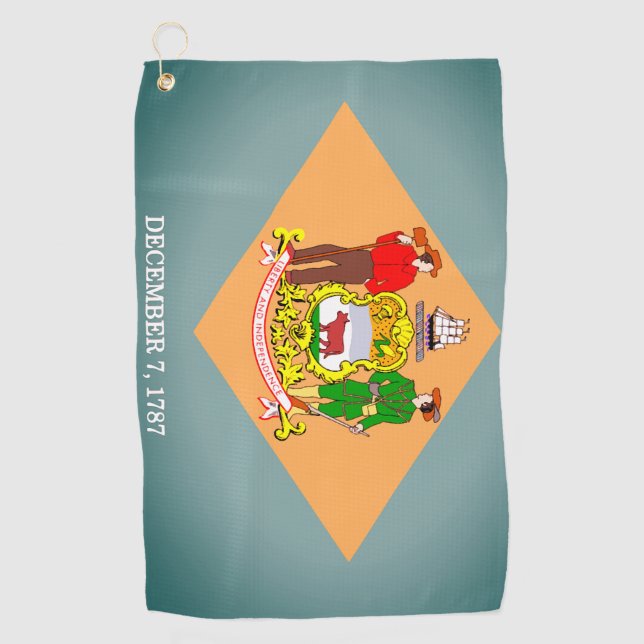 Flag of Delaware Golf Towel (Front)