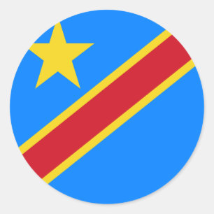 Flag of Democratic Republic of the Congo Classic Round Sticker