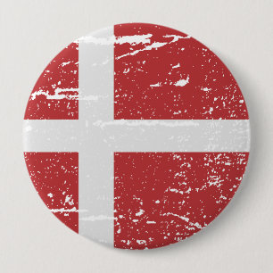 FLAG OF DENMARK 10 CM ROUND BADGE