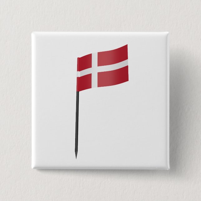 Flag of Denmark 15 Cm Square Badge (Front)