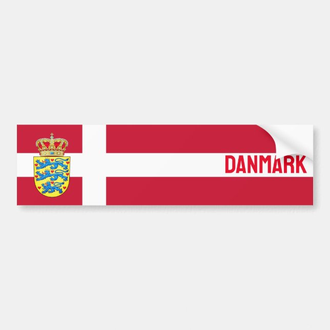Flag of Denmark Bumper Sticker (Front)